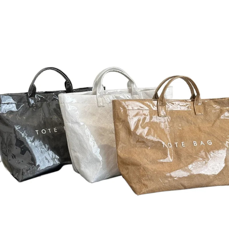 Women's large capacity fashionable shoulder bag, women's stylish shopping bag, women's casual hand-held tote bag
