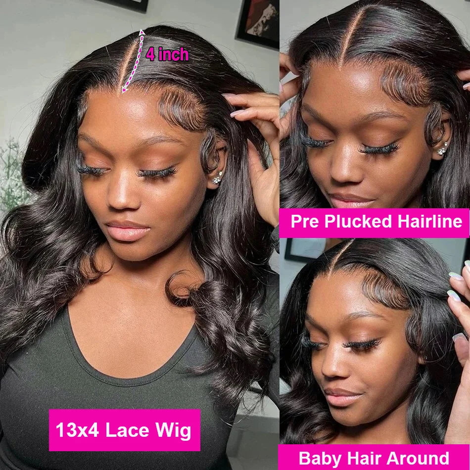 Body Wave Lace Front Human Hair Bob Wig