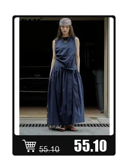 [EAM]  Pu Leather Black Metal Chain Split Joint Long Belt Personality Women New Fashion Tide All-match Spring 2025 1T186