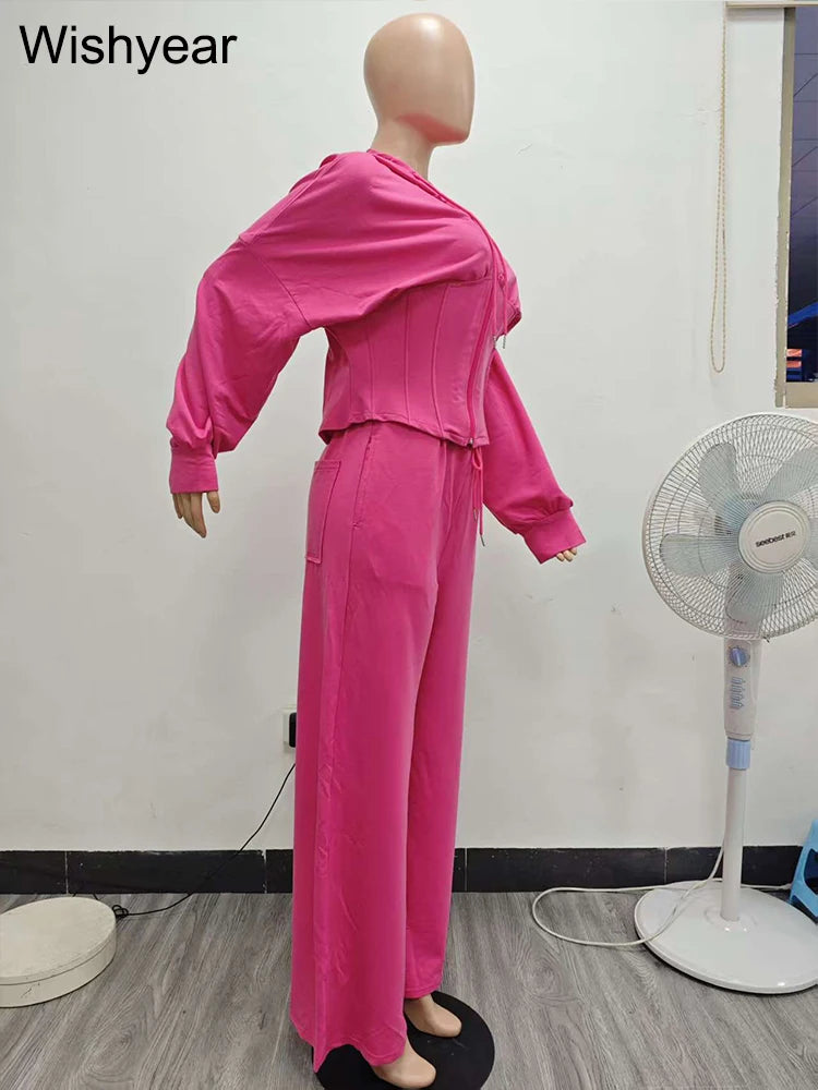 Cozy Autumn Hooded Tracksuit Set