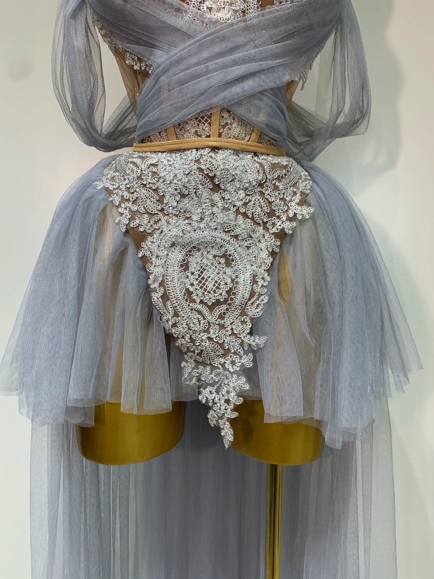 2025 New Arrived Sexy Cute Mesh Tops Skirt 2 PCS Set Women Celebrate Party Birthday Nightclub Performance Stage Show Outfit