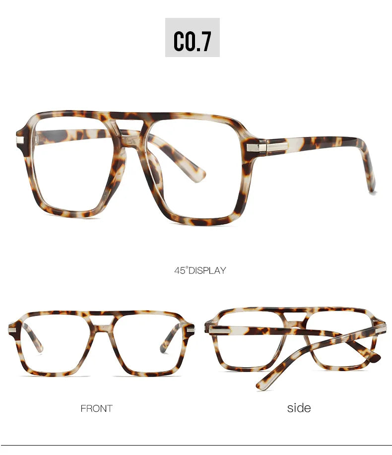 Retro Double Bridge Square Frame Reading Glasses for Women