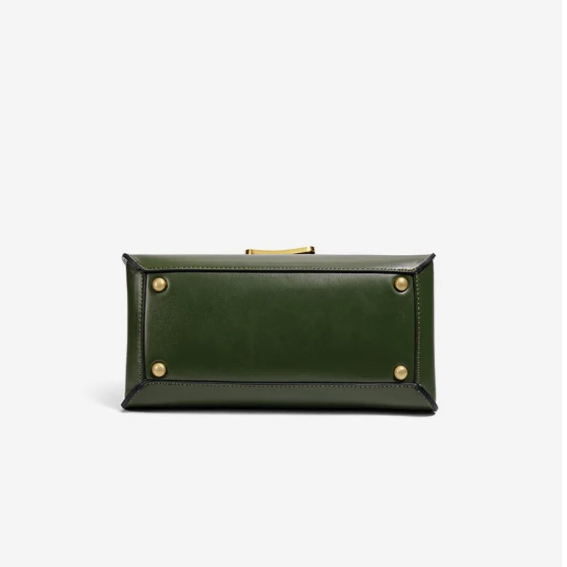 Structured Square Buckle Shoulder Bag