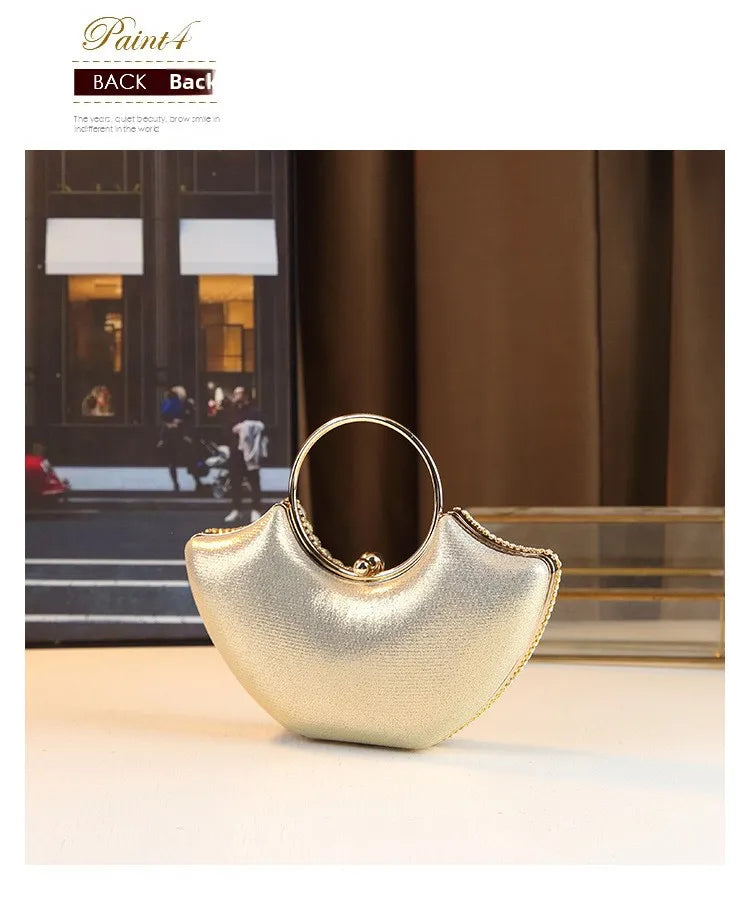 New Evening Women's Bag Luxury Brand Diamond-encrusted Sparkling Dinner Party Handbag Diamond-encrusted Women's Shoulder Bag