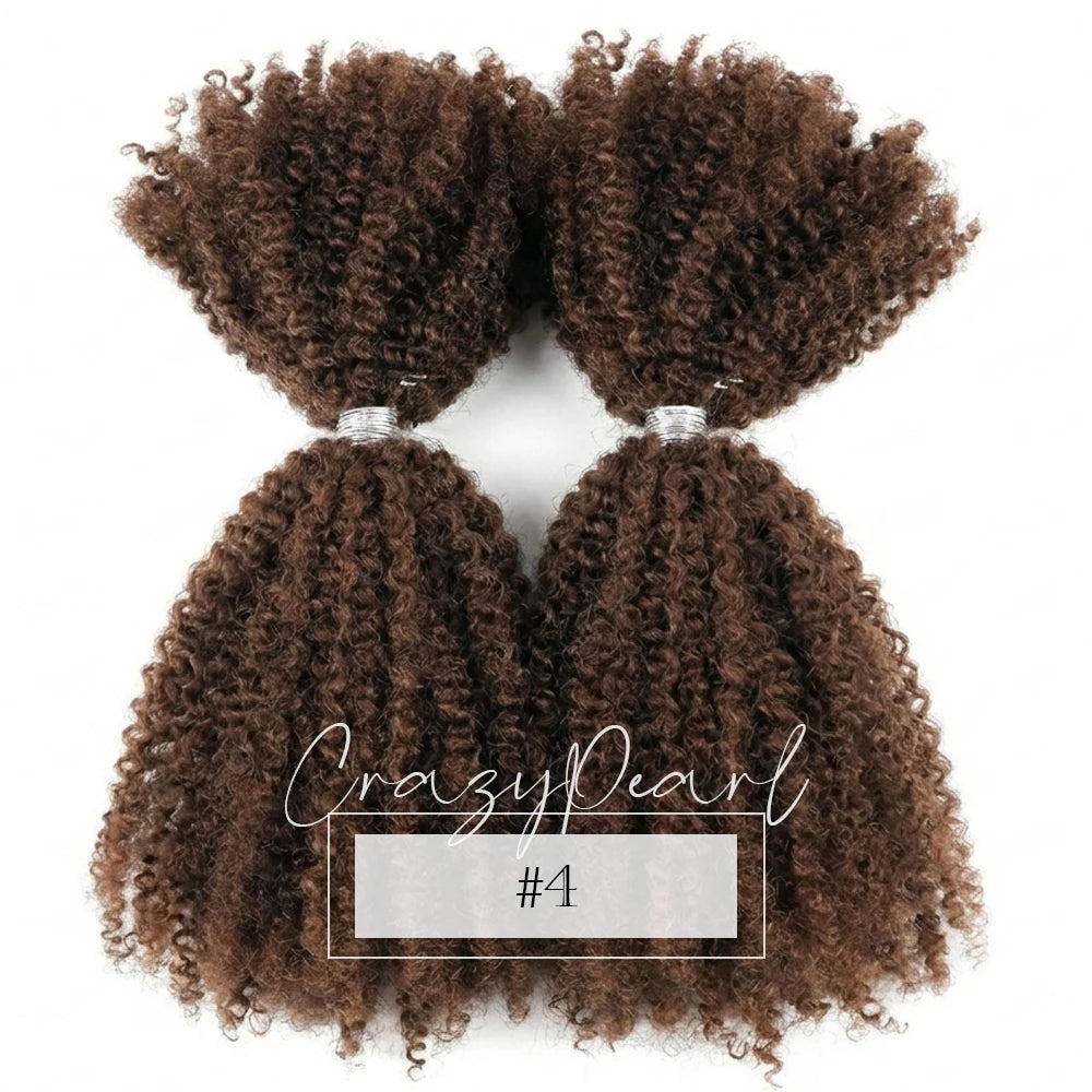 Natural Afro Kinky Curly Human Hair Extensions for Women