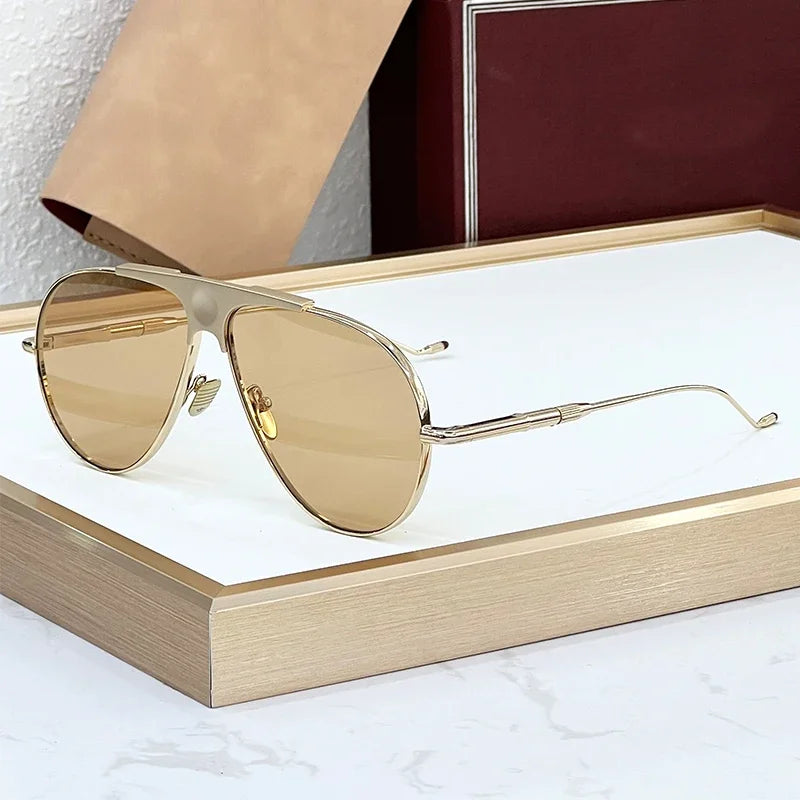 Vintage Oval Alloy Sunglasses