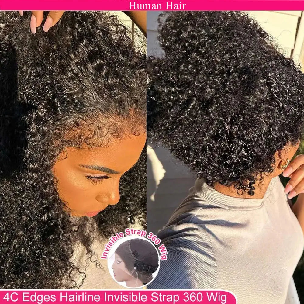 Deep Wave Glueless Human Hair Lace Wig With Baby Hair For Women