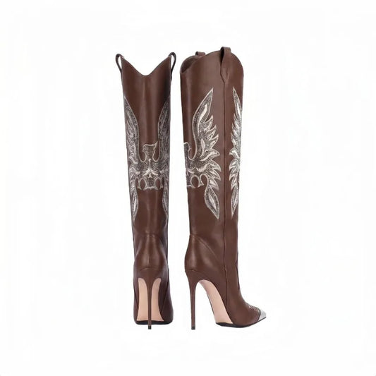 Embroidered Rhinestone Cowboy Boots