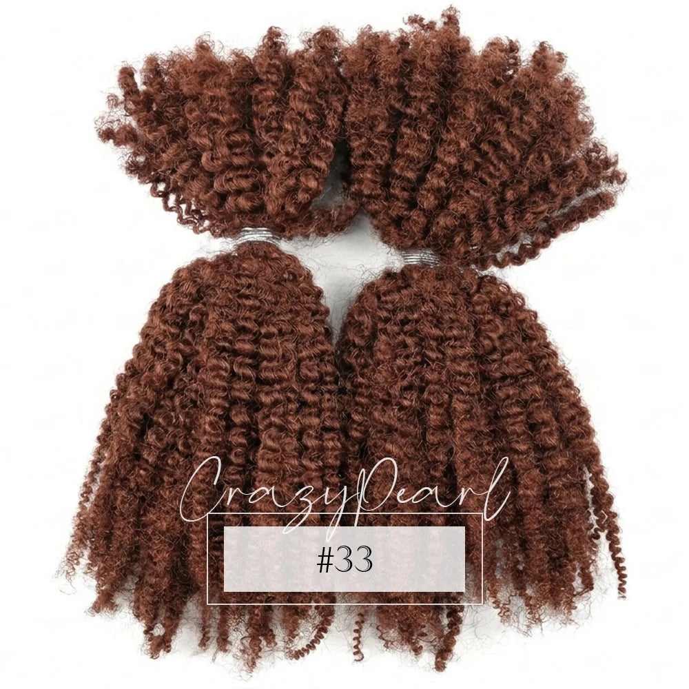 Natural Afro Kinky Curly Human Hair Extensions for Women