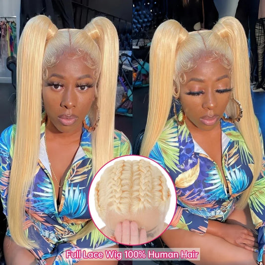 Sleek Straight Blonde Wig