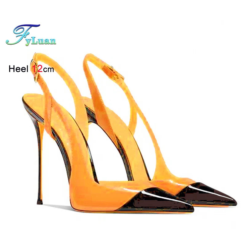 Pointed Toe High Heel Slingback Sandals for Women