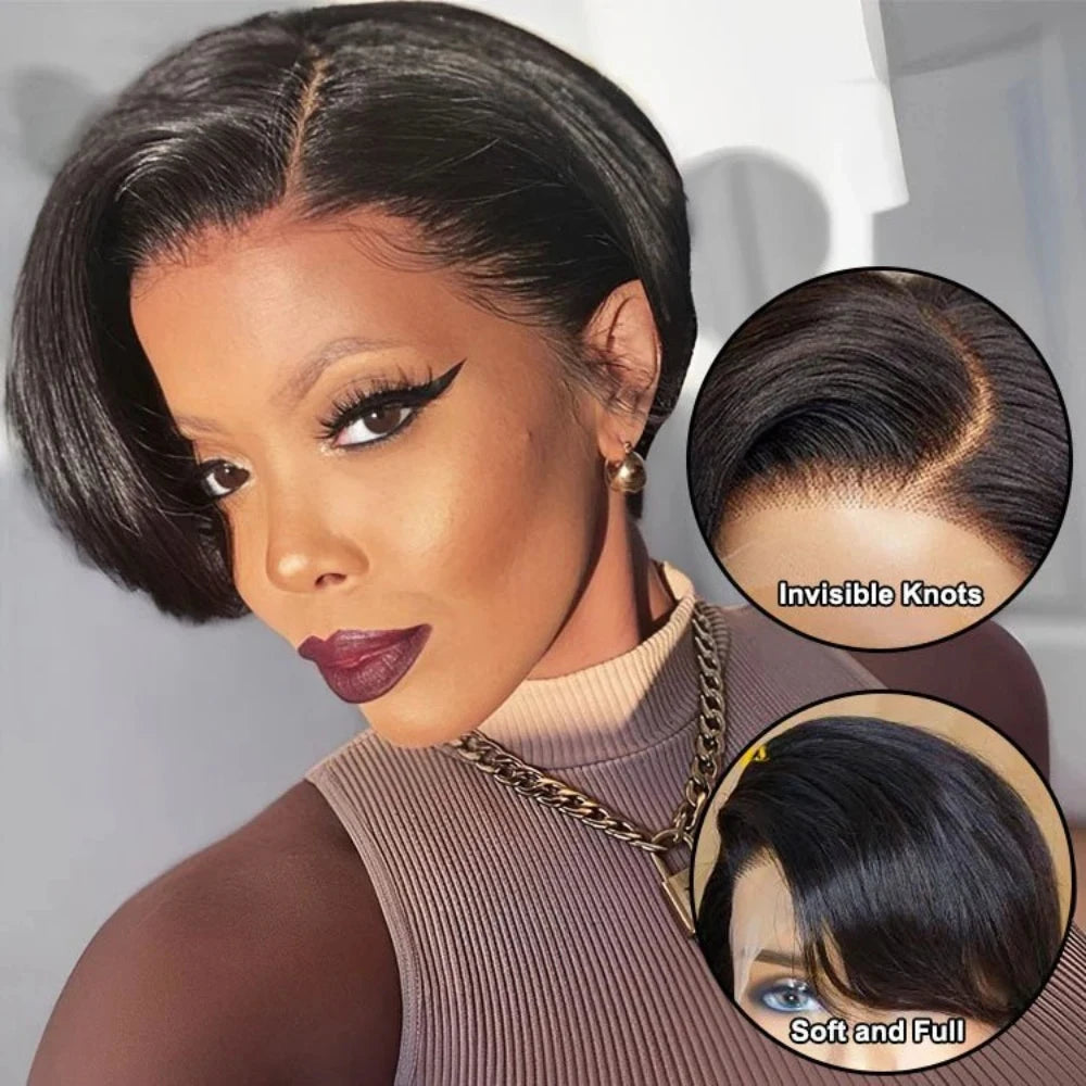 Short Pixie Human Hair Wig