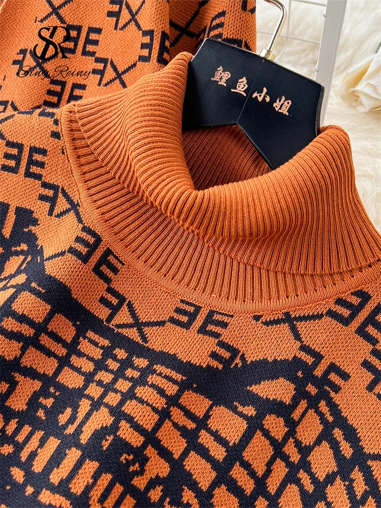 Cozy Winter Knit Dress And Cardigan