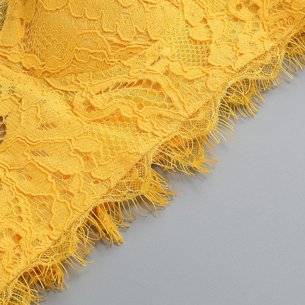 Women's Casual Chic Hollow Out Luxury High-Quality Lace Long Sleeve Suit Jacket High Waist Shorts Three Pieces Set Evening Party