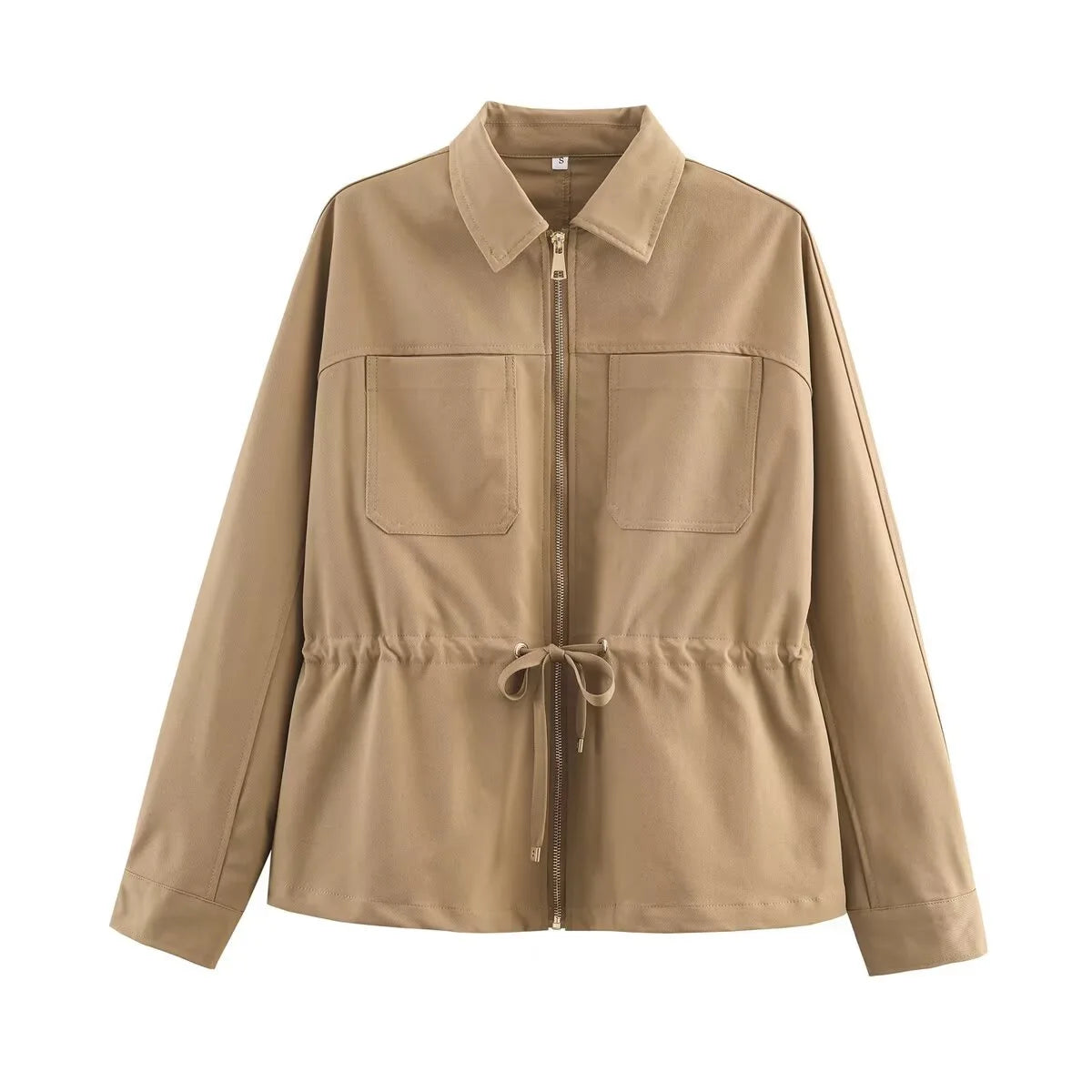 Casual Lapel Jacket And Drawstring Pants Set for Women