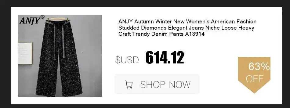 ANJY Autumn New Women's Streetwear Y2K Chic Fashion Safari Style Niche Personality Spliced Button Jeans Casual Denim Pants A7689