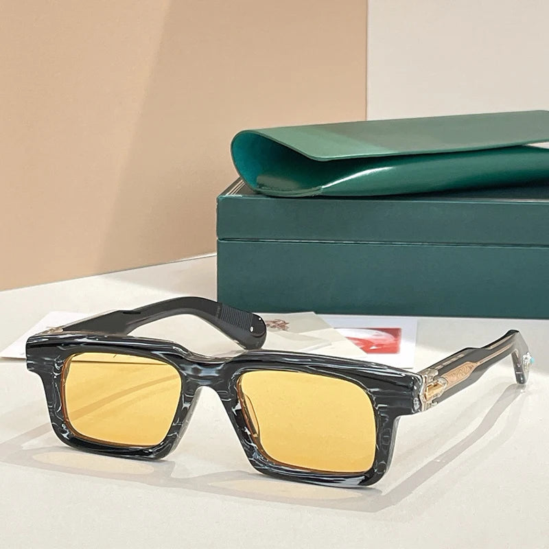Classic Square Acetate Frame Sunglasses for Women