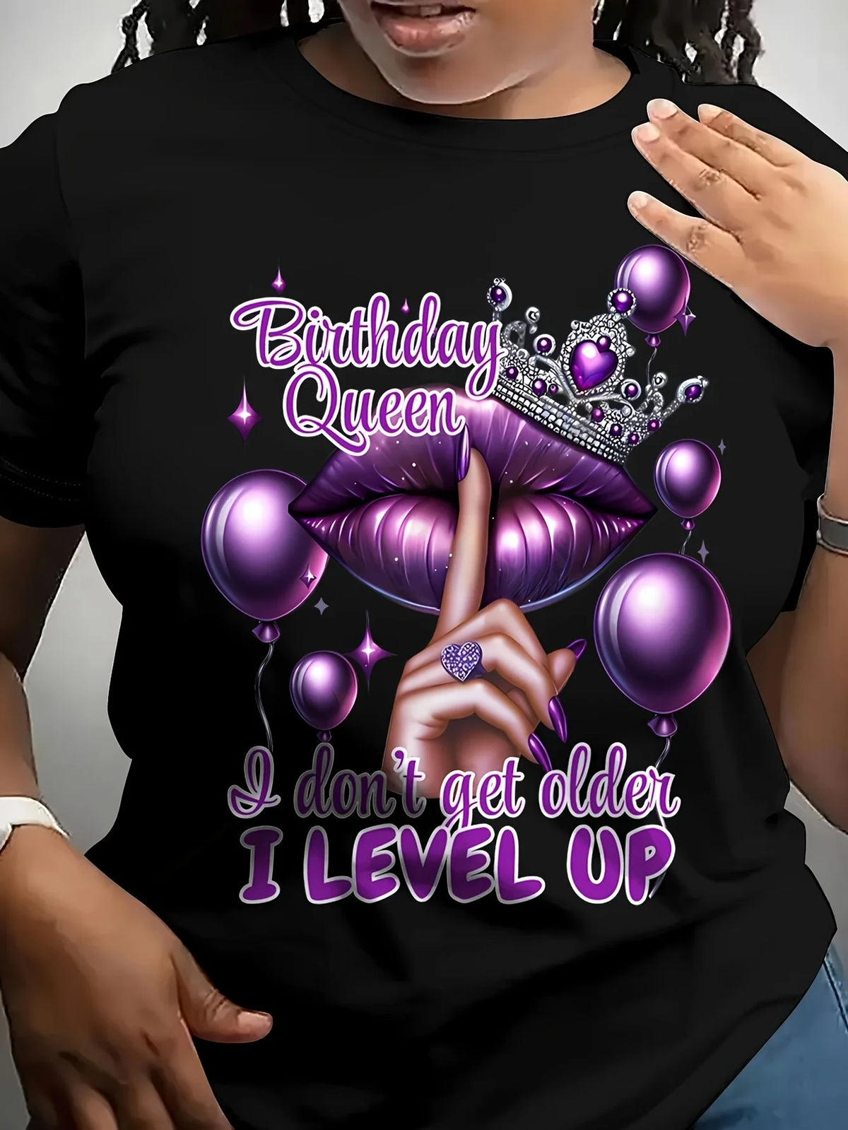 Premium Birthday Queen Graphic Print Tee For Women