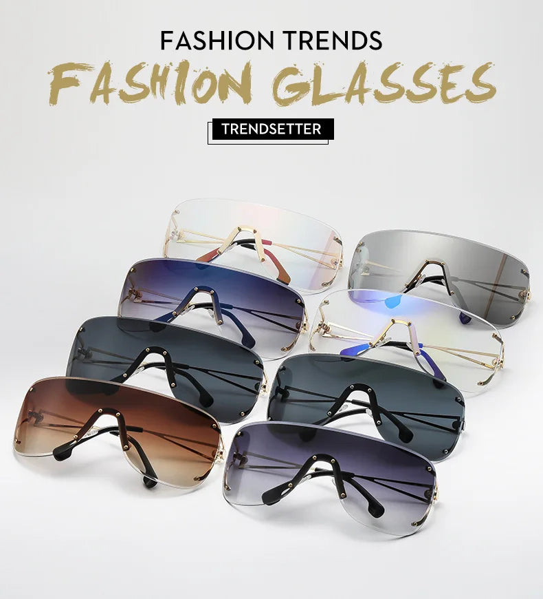 Oversized Shield Fashion Sunglasses