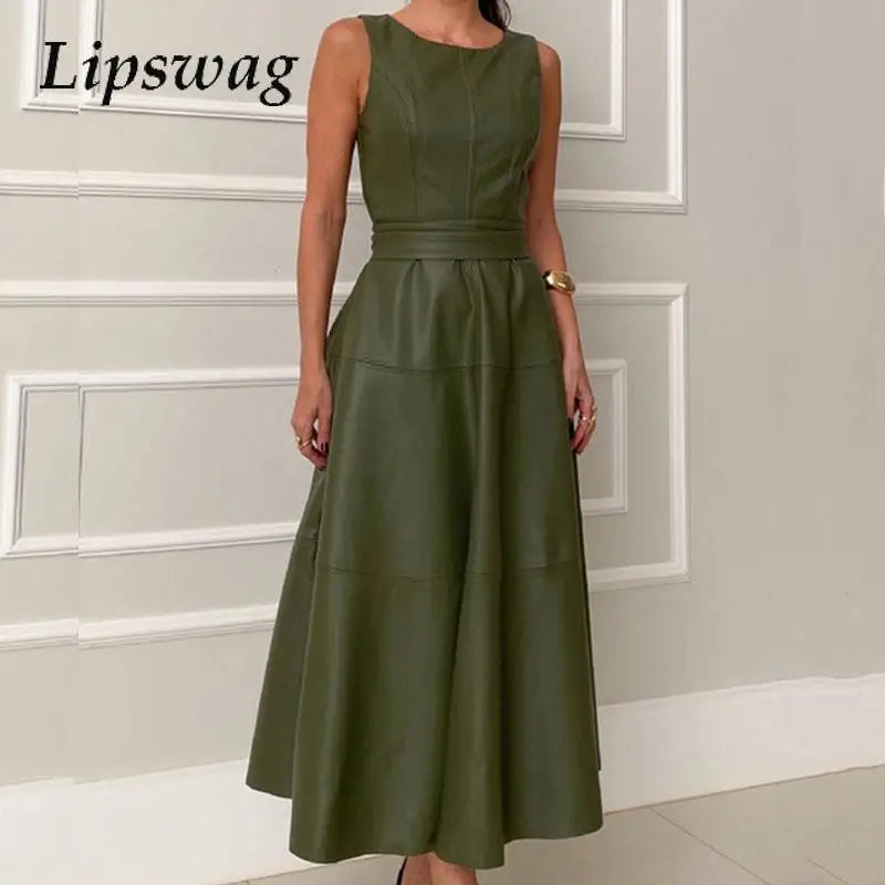 Pleated Open Back Party Dress