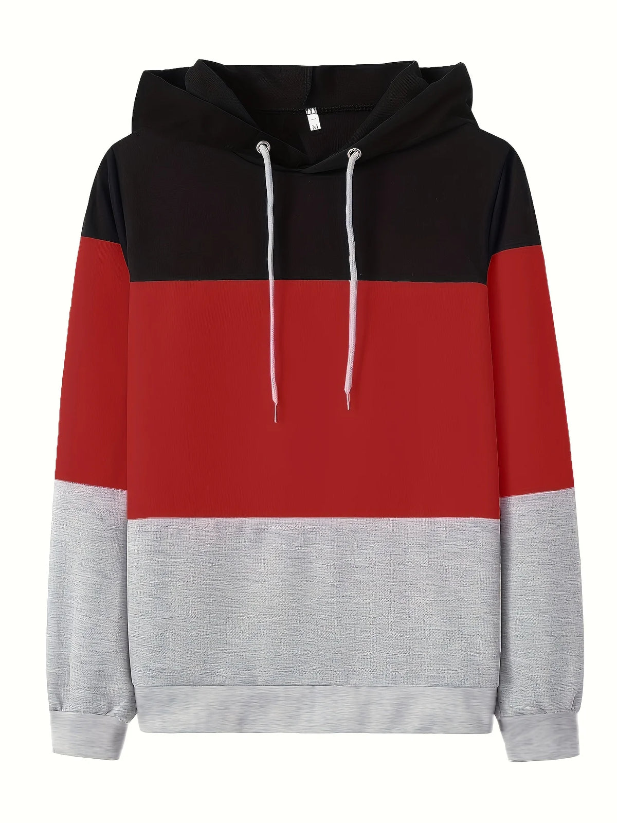 Trendy Color Block Long Sleeve Loose Fit Top for Women