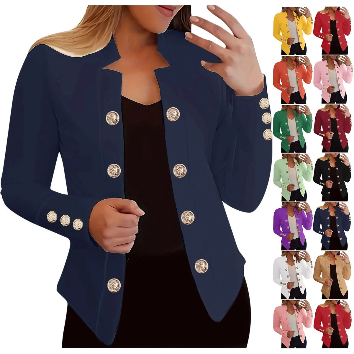 Lightweight Cropped Hooded Office Jacket for Women