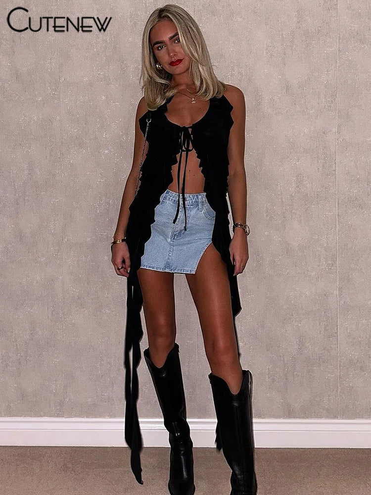 White Ruched Mesh Halter Crop Top