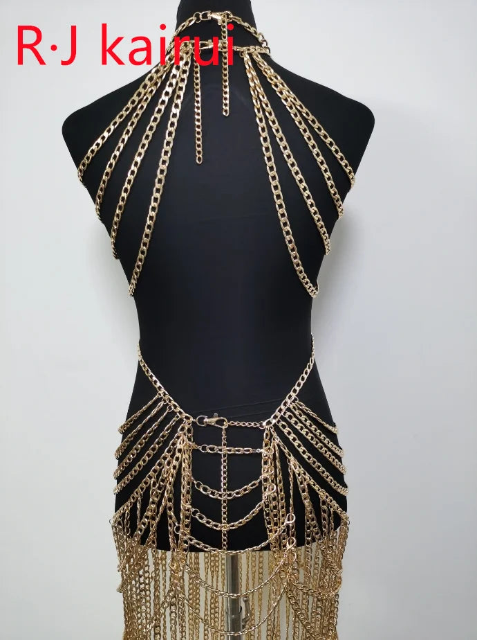 Elegant Delicate Gold Shoulder Chain Necklace for Women