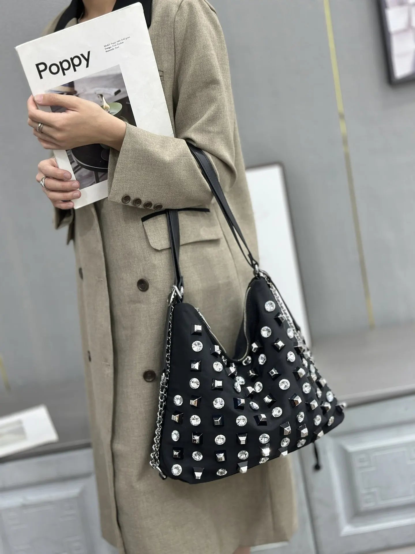 Women's Shoulder Bag Luxury Brand Diamond-encrusted Shiny Women's Shoulder Crossbody Bag Fashion Diamond-encrusted Women's Bag