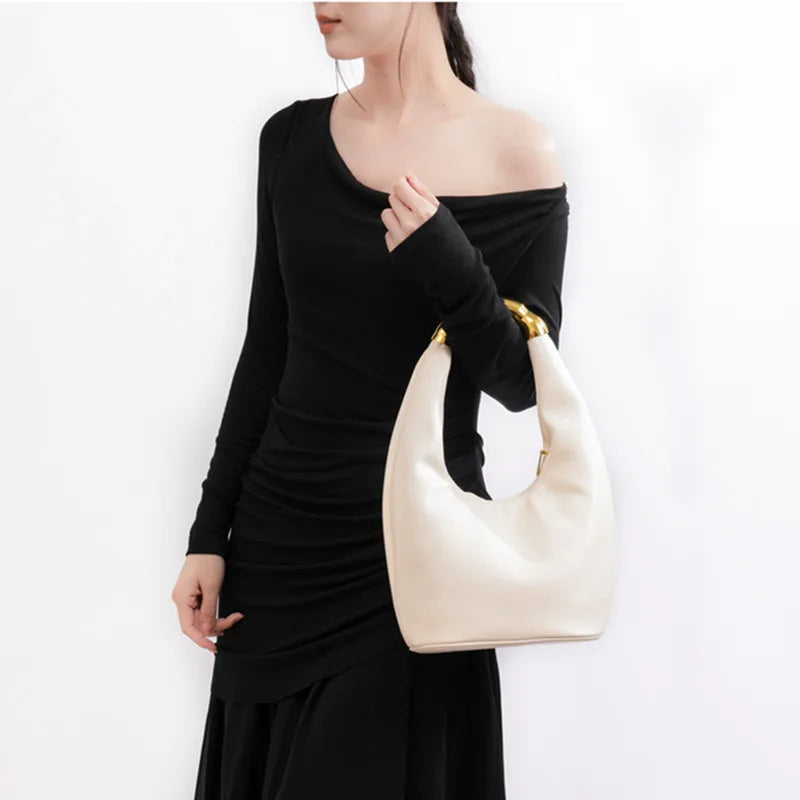 Soft Leather Top Handle Tote Bag