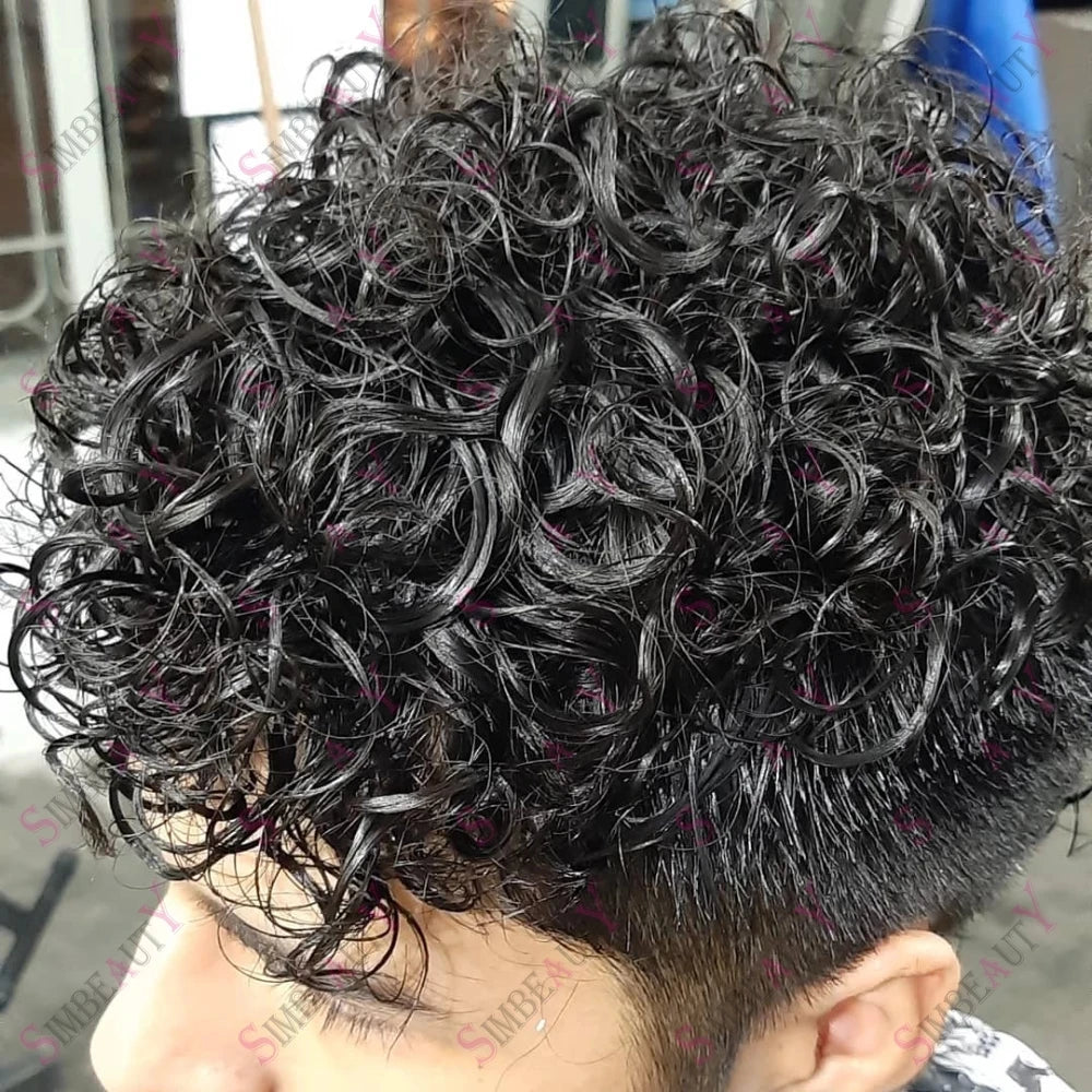 Breathable Lace Front Human Hair Replacement Toupee for Men