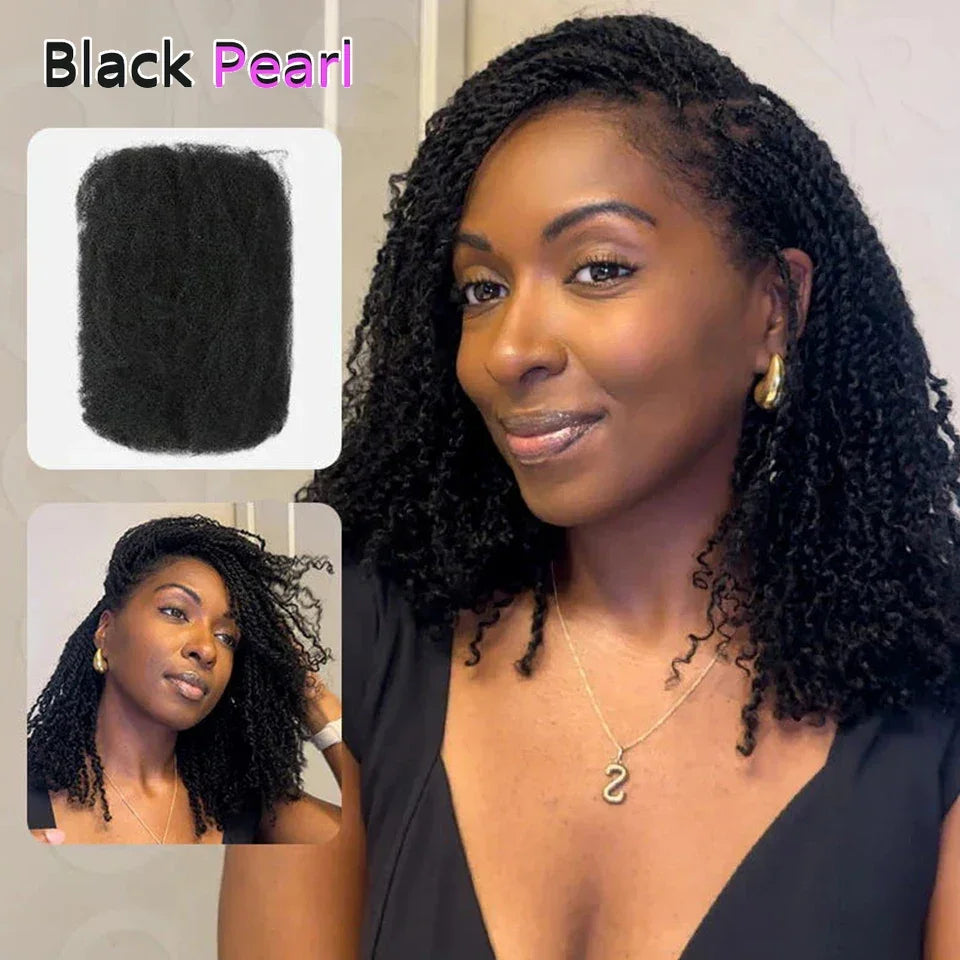Premium Afro Kinky Bulk Human Hair Extensions for Women