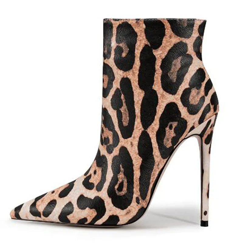 Suede Pointed Toe Stiletto Heel Ankle Boots For Women