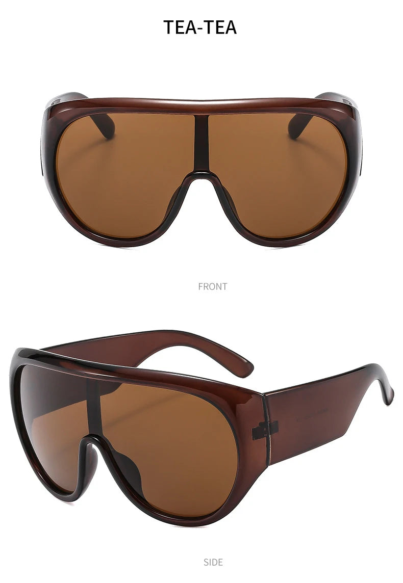 Oversized Futuristic Visor Shield Sunglasses for Women