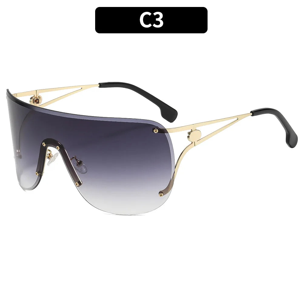 Oversized Shield Fashion Sunglasses