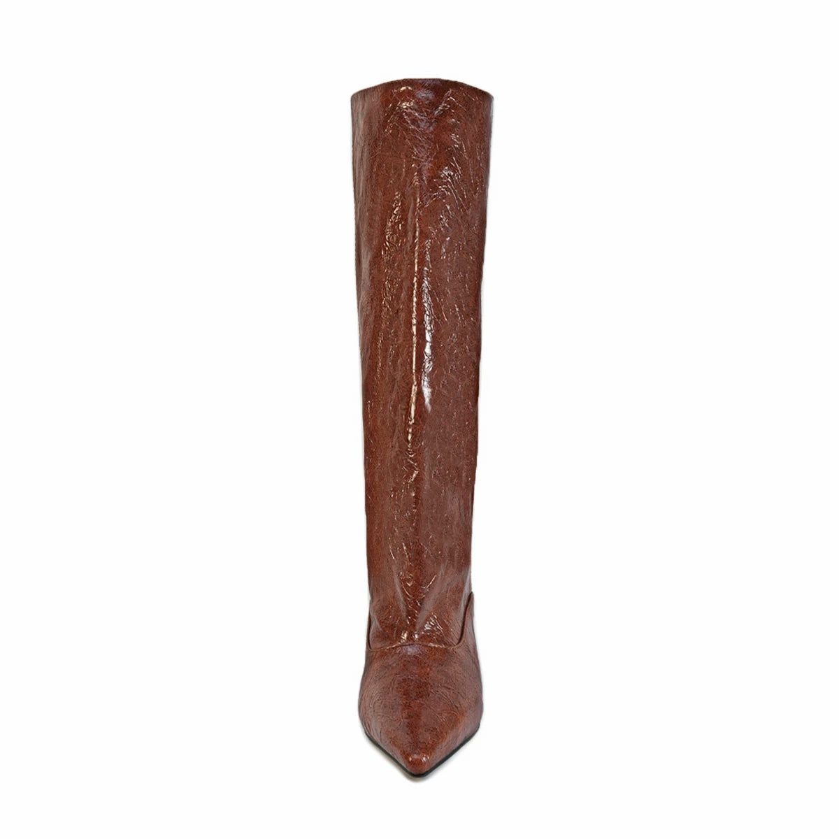 Crocodile Print Wide Shaft Kitten Heel Knee High Boots for Women