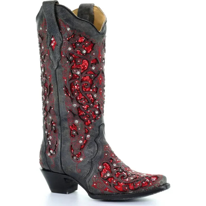 Fashionable Light Blue Suede Knee High Boots For Women
