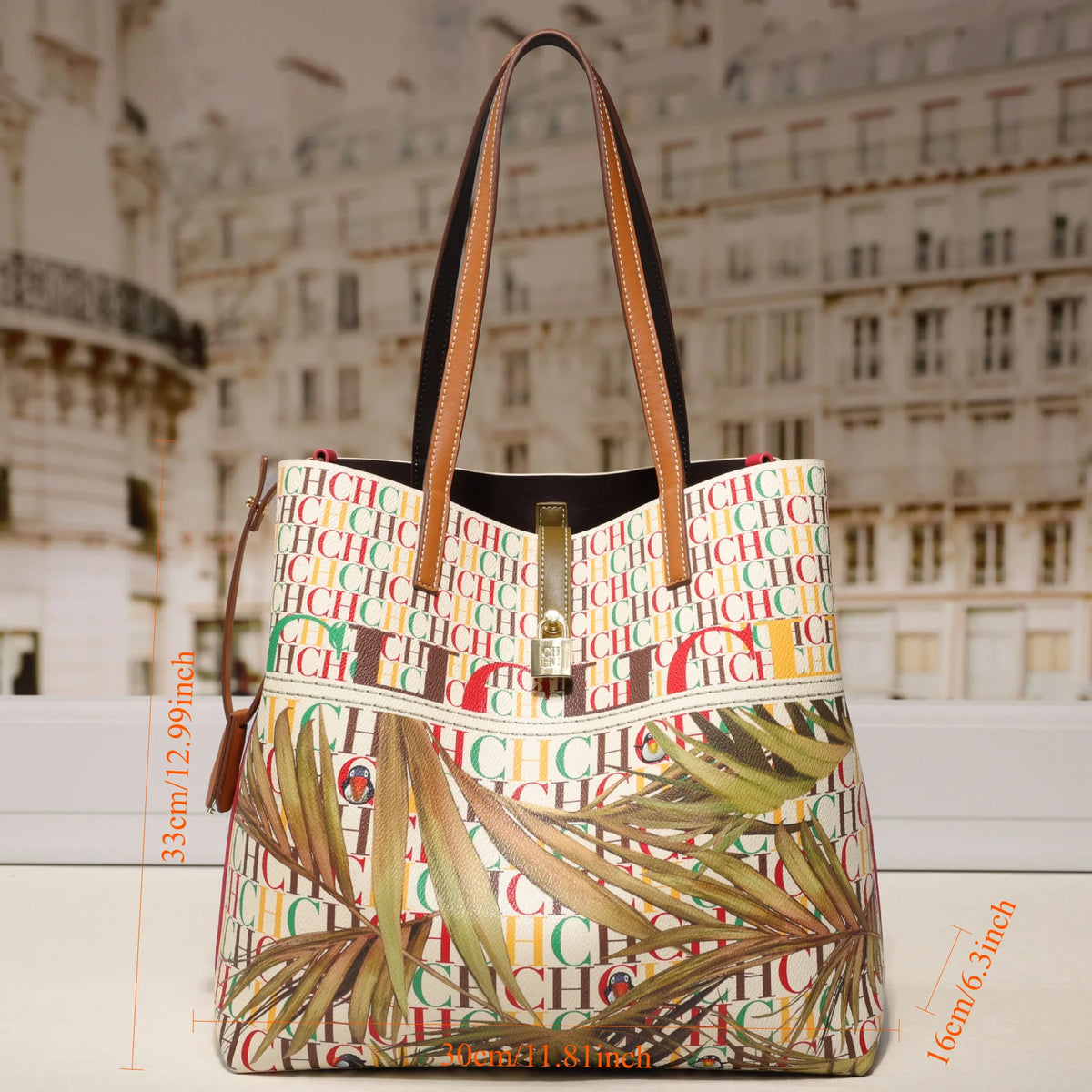 Roomy Printed Bucket Shoulder Bag