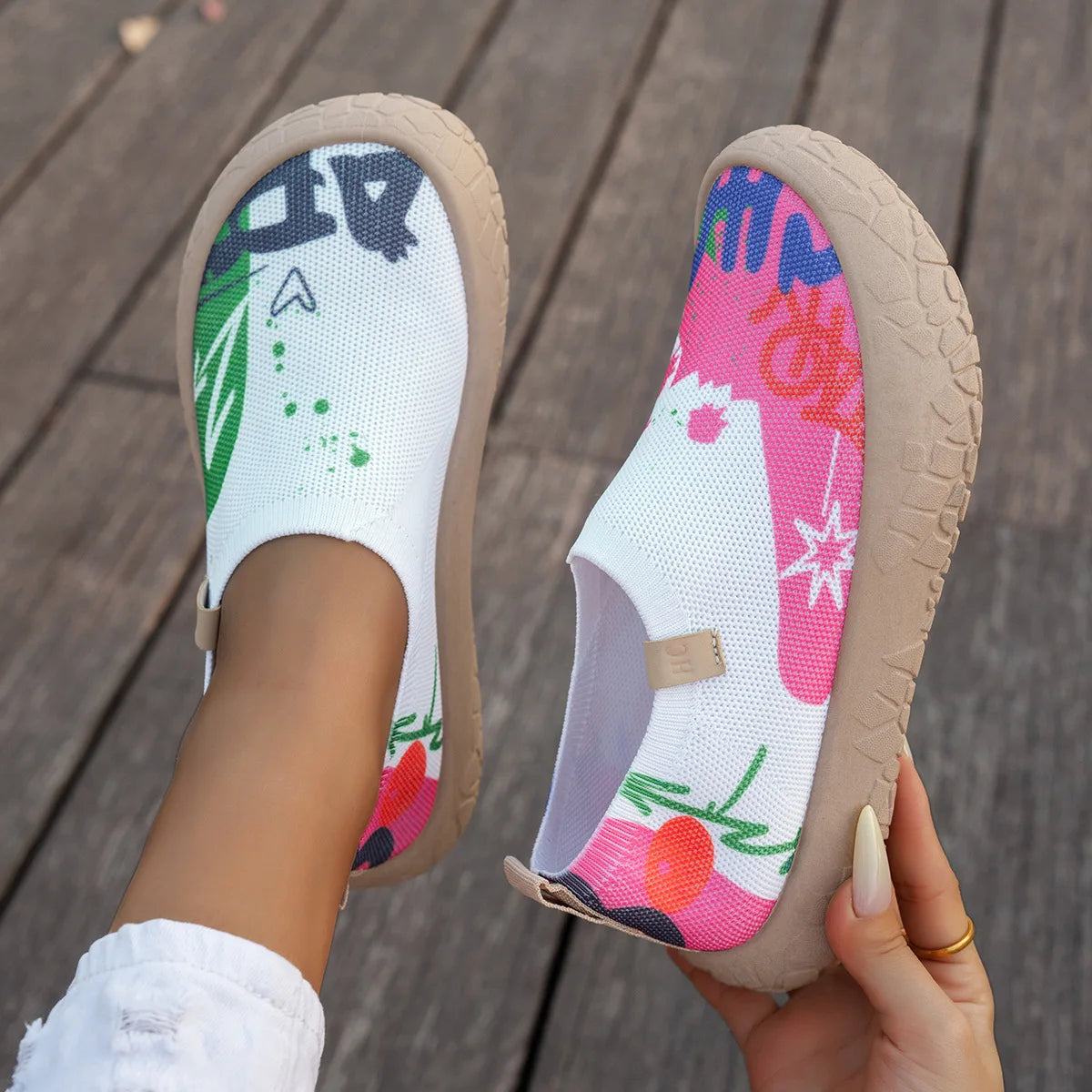 Breathable Woven Slip On Casual Walking Loafers for Women