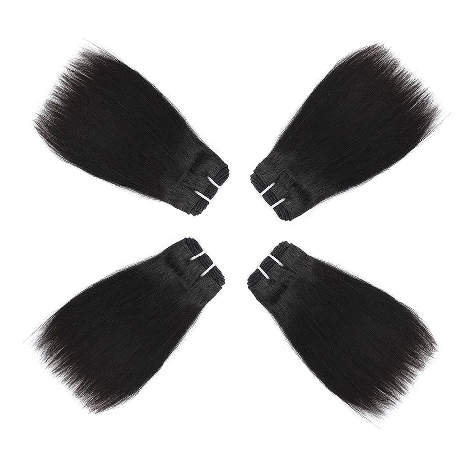 Bone Straight Brazilian Virgin Human Hair Bundles for Women