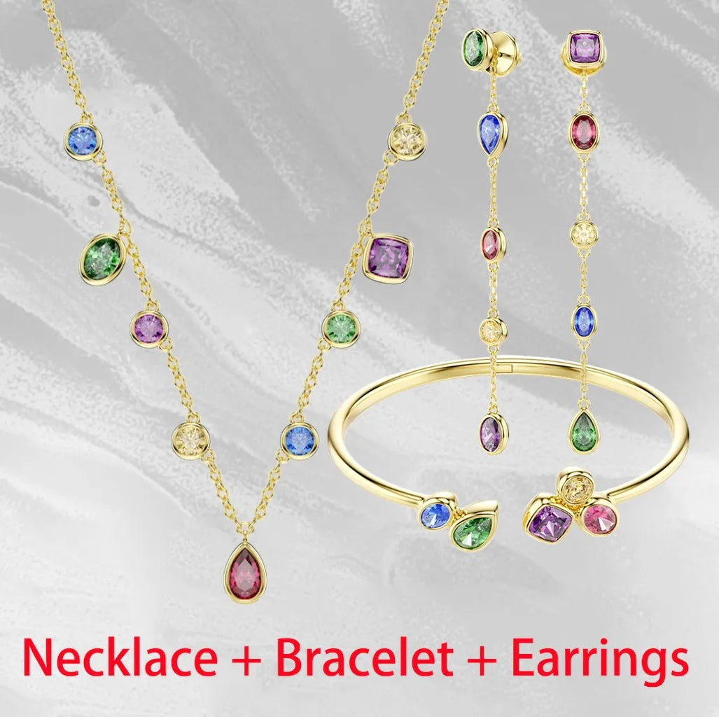 Dazzling Zircon Crystal Statement Necklace for Women