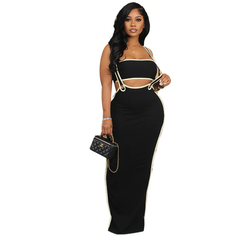 Sleeveless Top and Maxi Skirt Two Piece Set for Women