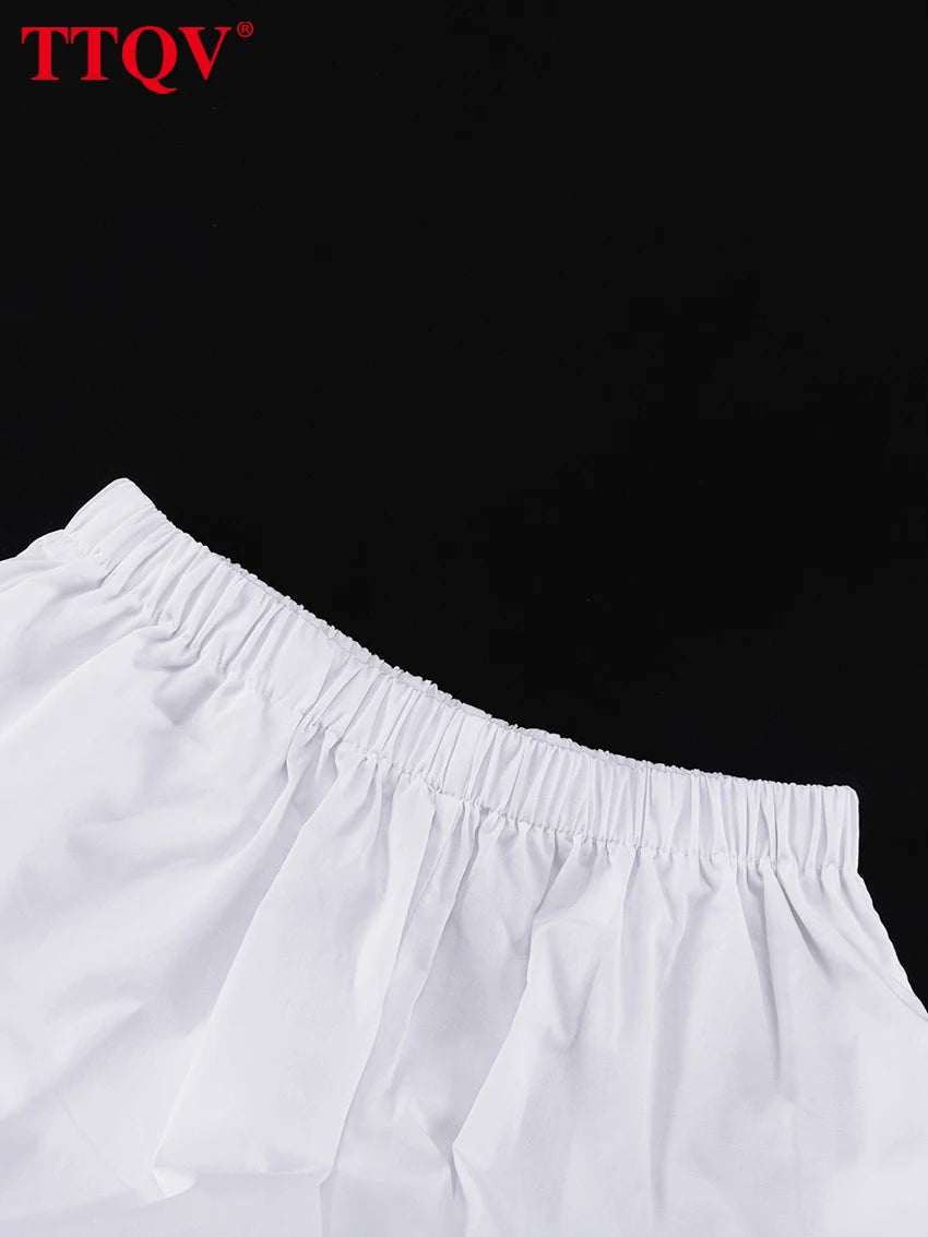 Loose Cotton Shirt and Wide-Leg Pants Set for Women