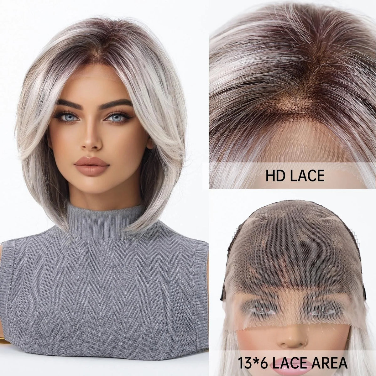 Fashion Glueless Ombre Lace Front Synthetic Wig for Women