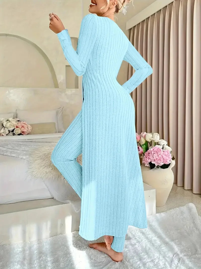Autumn Casual Two Piece Top And Pants Set for Women