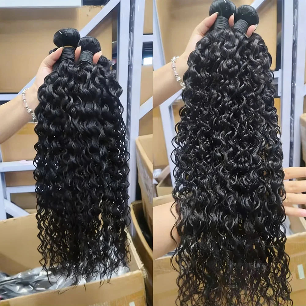 Natural Brazilian Deep Curly Human Hair Bundles for Women