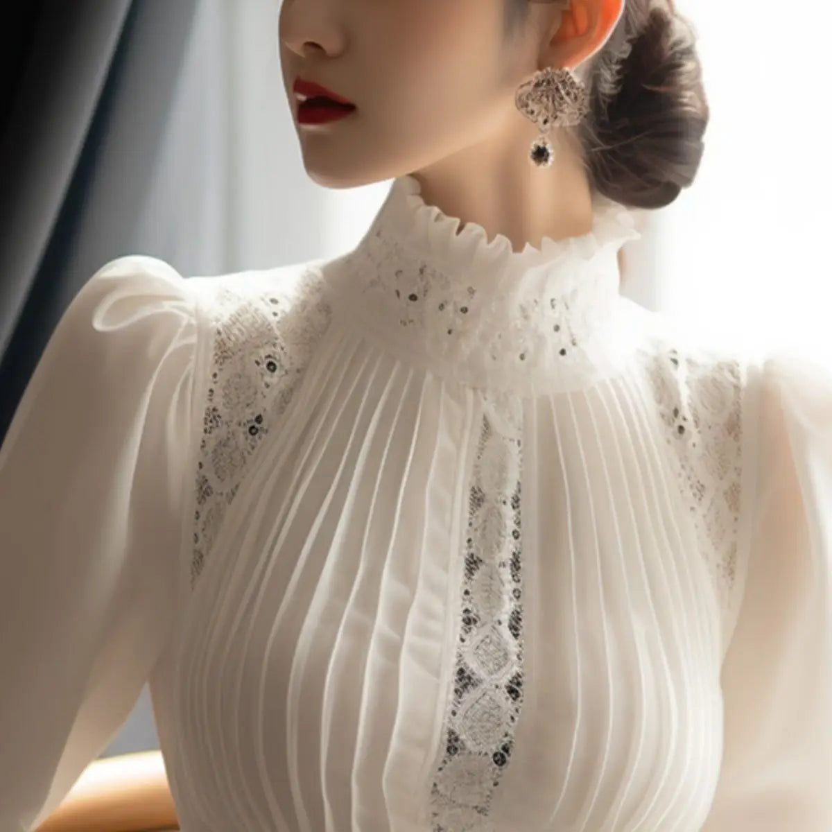 Versatile Casual White Puff Sleeve Blouse For Women
