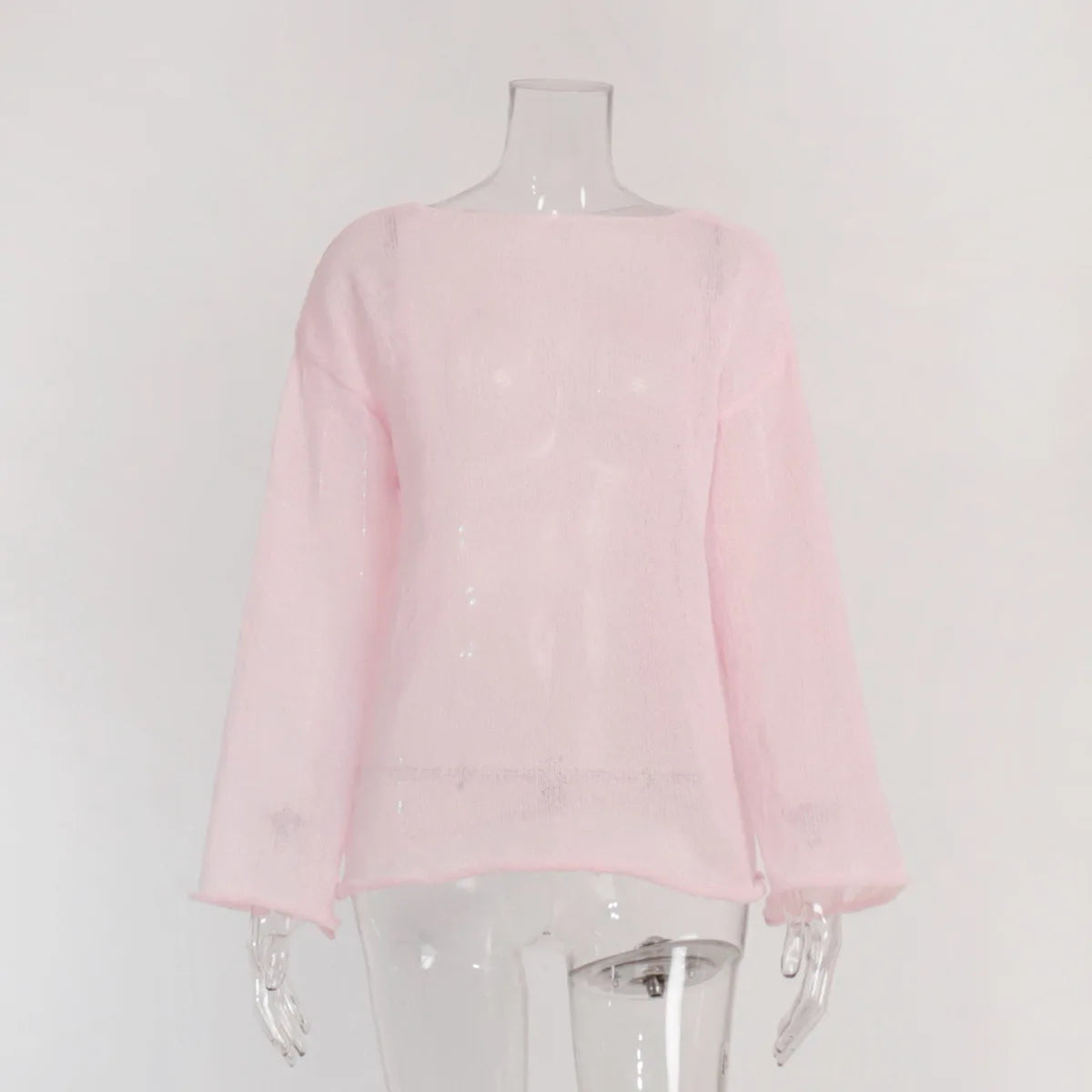 Sheer Hollow Knit Sweater