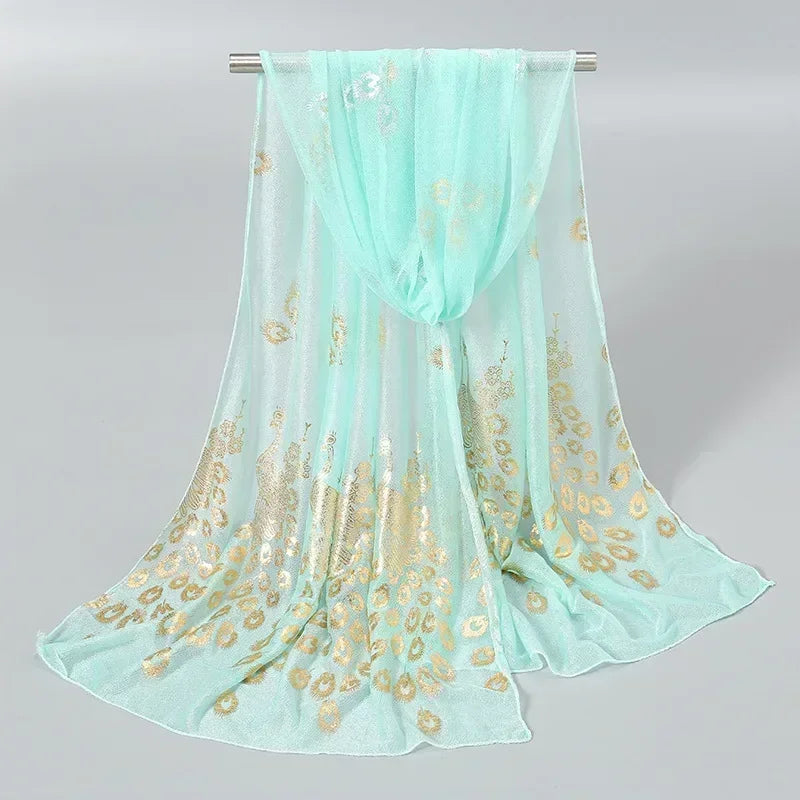 Oversized Chiffon Sun Protection Beach Wrap Scarf for Women