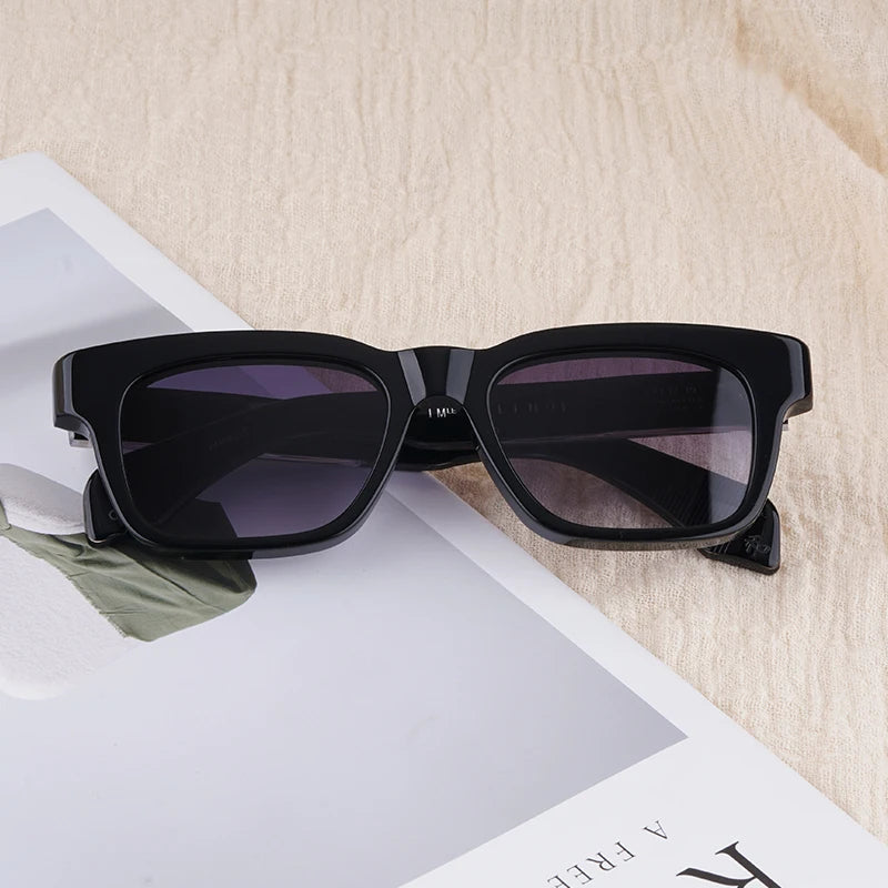 Vintage Rectangular Acetate Sunglasses